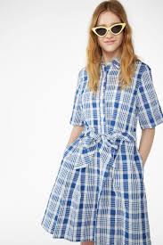 Monki Tie Waist Shirt Dress Dresses Tie Waist Shirt