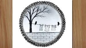 How To Draw A Scenery In A Circle Easy Pencil Drawing For Beginners Youtube — —the other diagrams beginning with number one, then number two, and so on show how to. how to draw a scenery in a circle easy pencil drawing for beginners