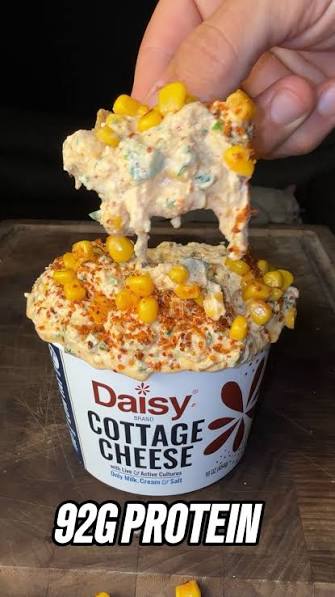 Cottage cheese Elotes Dip.- Welcome back to dip me daddy. This one tastes so good it makes no sense to me that it’s healthy. Follow for more easy dips :) love you. , Total Batch Macros: Fills tub ...