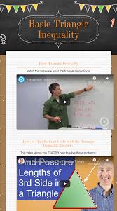 The inequalities give an ordering of two different values: Basic Triangle Inequality Interactive Worksheet By Cynthia Goforth Wizer Me