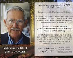 Single Sided Funeral Memorial Service Program Obituary In Remembrance Of The Story Pamphlet Celebration Of Life Unique Keepsake Funeral Programs Memorial Service Program Memorial Cards