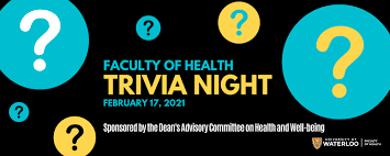Our health trivia questions and answers are giving you very useful information for maintaining good health and complimenting your appetite with good healthy food. Faculty Of Health Trivia Night Health University Of Waterloo