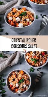 Dieser Leckere Vegetarische Couscous Salat Mit Im Ofen Gerostetem Kurbis Karotten Feta Und Rosinen Erinnert An Couscous Salat Couscous Couscous Salat Rezept