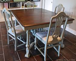 Painted Vintage Table And Chairs Vintage Dining Table Kitchen Table Makeover Painted Dining Room Table