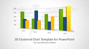 3d Clustered Chart Template For Powerpoint
