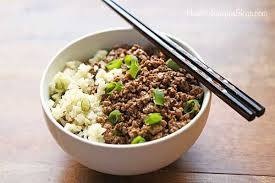 An Easy Recipe For Very Flavorful Korean Ground Beef Served Over Cauliflower Rice It S A Ground Beef Recipes Healthy Healthy Beef Recipes Healthy Ground Beef