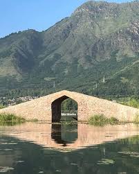 17th-century camel bridge in dal lake