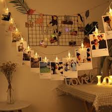 9 8ft 20 Star Light Led Photo Clips String Lights Wall Decoration Light Color Warm White Wish