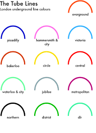 Information Graphic Showing The Colour Key Of Tube Lines On The London Underground London Overground Color Lines Waterloo City