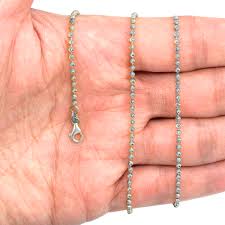 My mother might find a thin gold chain at the back of. Nuragold 10k White Gold Solid 2mm Moon Diamond Cut Ball Bead Chain Pendant Necklace 16 30 Walmart Com Walmart Com