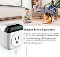 Programmable Smart Wifi Thermostat Plug Outlet Mini Temperature Controller  10A Plug-in Socket APP Control Voice Control Schedule Timer Electric Switch  ...
