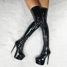 Also set sale alerts and shop exclusive offers only on shopstyle. Laigzem Women S Over Knee Platform Boots Stiletto Heels Side Zip Thigh Boots Sexy Shoes Botas Botines Mujer Large Size 48 49 52 Buy At The Price Of 73 79 In Aliexpress Com Imall Com