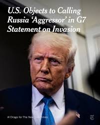 The U.S. is opposing calling Russia...