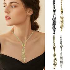 Crystal Holder Necklace Cage Gem Cage Pendant For Stones craft DIY  Accessories Jewelry Making Chains Families Friends Gem Lovers