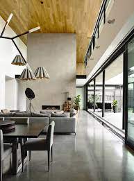 Stylish Concrete Interiors For Contemporary Homes Concrete House Concrete Interiors Concrete Houses