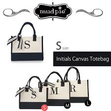 Mud Pie Initial Canvas Tote S Mudpie Mad Pie Canvas Initial Thoth Canvas Thoth Celebrity Habitual Use Monotone Magazine Mention Small Size Mothers