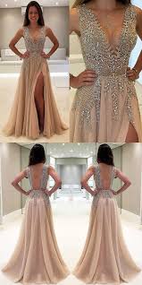 2017 Prom Dresses Modest Prom Dresses Unique Prom Dresses Champagne Prom Dresses Split Prom Dre Unique Prom Dresses Prom Dresses Modest Prom Dresses Sleeveless
