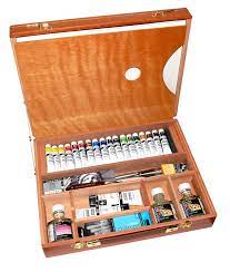 Daler Rowney Deluxe Cryla Acrylics Wooden Box Rex Art Supplies Art Supply Box Wooden Boxes Art Storage