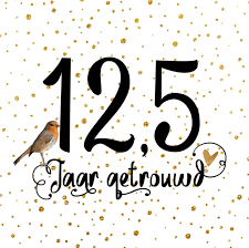 Lovz Uitnodiging 12 5 Jaar Getrouwd Hippe Vierkante Kaart Met Vogel En Dots Huwelijksverjaardag Kaarten Huwelijksjubileum Trouwdag
