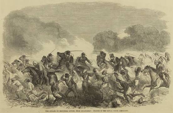 File:The attack on Secundra Gunge, near Allahabad, charge of the Royal Horse Artillery - ILN-1858-0320-0017 (1).jpg - Wikimedia Commons