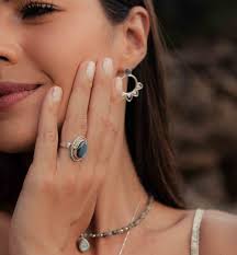 Anillo de labradorita arco iris ~ Piedra preciosa ~ Natural ~ Plata de ley  925 ~ Joyería ~ Hecho a mano ~ Piedra de nacimiento de febrero ~  Declaración ~ Regalo ~ MR286