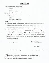 File draf surat kuasa ahli waris ini berisi pemberian kuasa dari para ahli waris untuk melakukan pembagian dan pengaturan harta warisan kepada setelah anda melakukan pembayaran melalui transfer bank, silahkan kirim sms notifikasi ke nomor 081310322957 dengan format sms sebagai. Contoh Surat Kuasa Penutupan Rekening Tabungan Contoh Surat