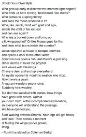 Rumi Unfold Your Own Myth Prose Poem Worth Quotes Words Of Wisdom