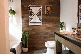 The bathroom tub looks unique with the shape. 21 Small Bathroom Decorating Ideas