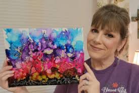 Painting Embellished Alcohol Ink Art