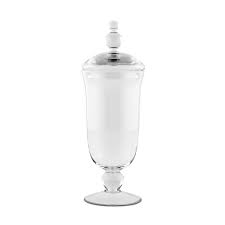 Fashioned from premium quality sturdy glass. Large Glass Apothecary Candy Jar Footed Vase With Lid The Knot Shop