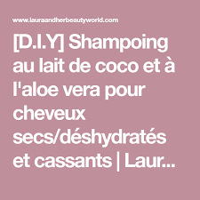 D I Y Shampoing Au Lait De Coco Et A L Aloe Vera Pour Cheveux Secs Deshydrates Et Cassants Laura And Her Beauty W Aloe Vera Cheveux Diy Shampoing Shampoing