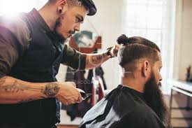 Maybe you would like to learn more about one of these? Beard Man Getting Haircut At Salon Jacob Lund Photography Store Premium Stock Photo