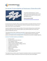 Transcription hub invites transcribers and editors to join their remote freelance transcription team. Accurate Transcription Of Insurance Claim Records By Kevin Farrell Issuu