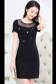 Free Delivery 100 Same Item Made In Vietnam Short Sleeves And Stones Dress 1700 00 Dress P Short Sleeve Dresses Dresses Outfit Inspirations