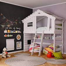 Hochbetten mit schreibtisch und schrank sind ideal für eher kleinere kinderzimmer, in denen jeder quadratmeter zählt. Bibex Hochbett Kinder Jugendbett Doppelbett Etagenbett Mit Spielhaus Massives Holz Hochwertige V Hochbett Kinder Kinderbett Hochbett Kinder Bett