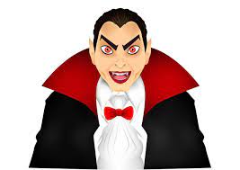 dracula réaliste sur fond blanc. illustration vectorielle un vampire dans  un manteau rouge. silhouette effrayante d'un vampire 5721454 Art vectoriel  chez Vecteezy