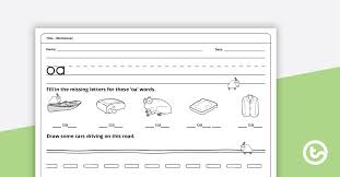 This post contains affiliate links. Digraph Worksheet Oa Teaching Resource Teach Starter