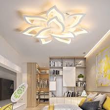 Amazon Com Jiaodie Led Dimmable Ceiling Light Modern Flower Shape Ceiling Lamp Fixture Living Room Bed Ceiling Lights Modern Ceiling Light Changing Wall Color
