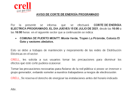 De producirse condiciones climáticas adversas las tareas se postergarán hasta nuevo aviso. Crell Crell Empresas Twitter