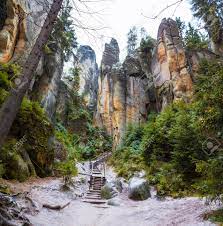 There's also more accommodation and better tourist information at this southern end of the park. National Park Of Adrspach Teplice Rocks Rock Town Czech Republic Stock Photo Picture And Royalty Free Image Image 80866841