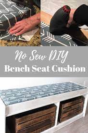 No Sew Bench Seat Or Box Seat Cushion Diy Bench Cushion Diy Bench Seat Seat Cushions Diy