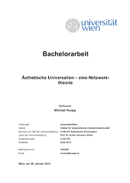 Eine bachelorarbeit im unternehmen zu schreiben ist generell keine neue idee und wird gerade in den. Pdf Asthetische Universalien Eine Netzwerktheorie