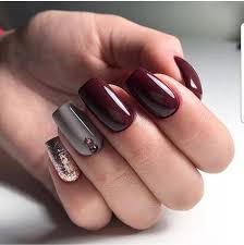 All finishers are painted with light orange, the design is done on the ring finger of a tree. 55 Trendy Manicure Ideas In Fall Nail Colors Ostty