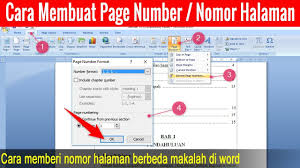 Cara Membuat Page Number Makalah Di Word Nomor Halaman Youtube
