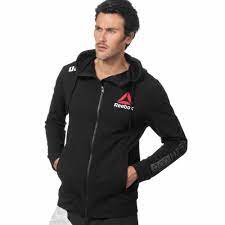 Own the official men's reebok ufc fight night walkout hoodie, worn with pride by ufc fighters on fight night. Reebok Felpa Con Cerniera Ufc Fight Night Blank Walkout Nero Traininn