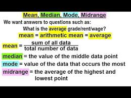 Statistics Ch 2 Graphical Representation Of Data 16 Of 62 Mean Median Mode Midrange Youtube