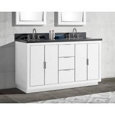 Yes, even trickier than a corner cabinet. Avanity Austen 61 In Double Sink Bathroom Vanity Set In White With Silver Trim Overstock 28670951