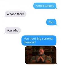 A list of our favourite funny knock knock jokes for kids to get them laughing and giggling for hours. 65 Ideas Funny Disney Jokes Knock Knock Funny Disney Jokes Funny Texts Jokes Knock Knock Jokes