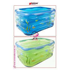 Doctor dolphin square inflatable baby pool / kolam renang bayi / kolamrp374.000 Jual Intime Baby Pool Rectangle Blue Green Neckring Baby Pool Baby Spa Pool Rectangle