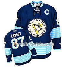 Die vorderseite ist wie das pittsburgh penguins trikot mit dem großen teamlogo bedruckt. Reebok Pittsburgh Penguins Trikot Sidney Crosby 87 Blau Ausweich Herren